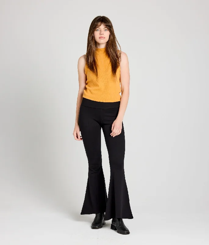 Bishop Mock Neck Tank - Apricot workout tank top