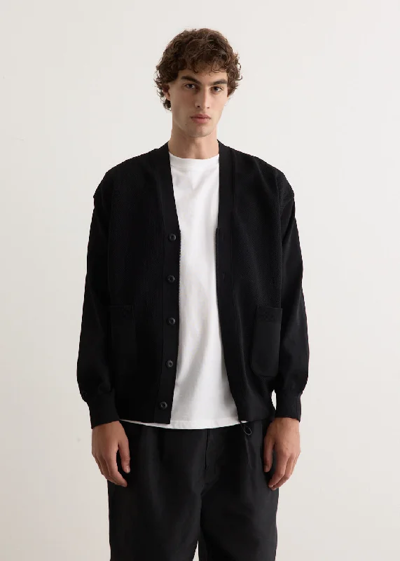 Mesh Knit Cardigan Mesh Cardigan Canvas Denim