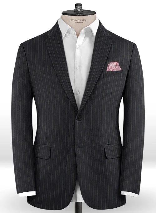 Scabal Bariga Black Wool Cashmere Jacket Chenille Jacket Brocade Jacket Lace Jacket