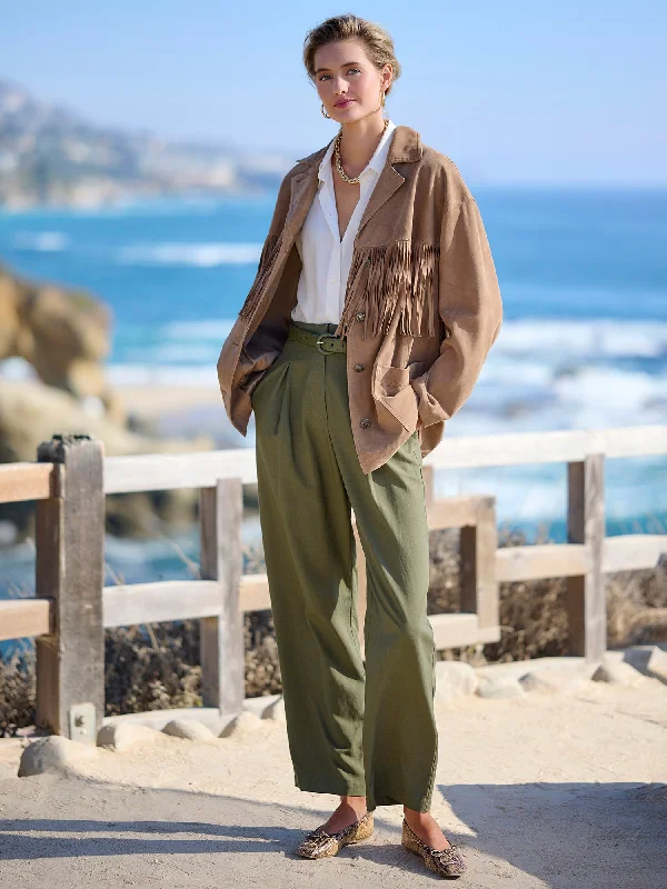 Francis Linen Blend Pant Cozy Full-Length Pants