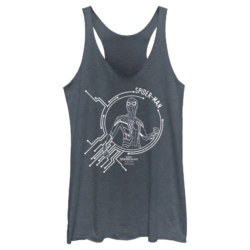 Women's Marvel Spider-Man: No Way Home Tech Racerback Tank Top floral tank top