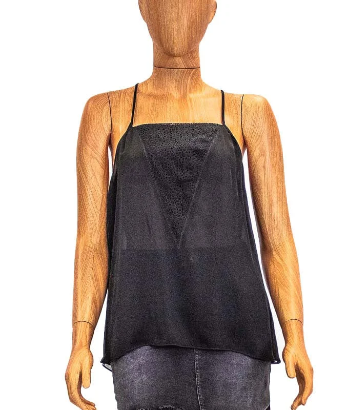 Open Back Sheer Tank trendy tank top