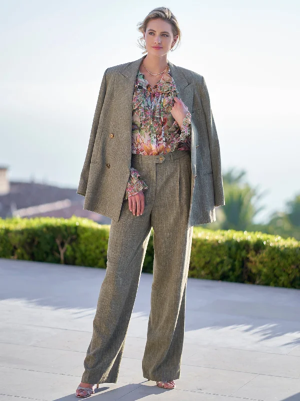 Dani Pant Formal Linen Trousers