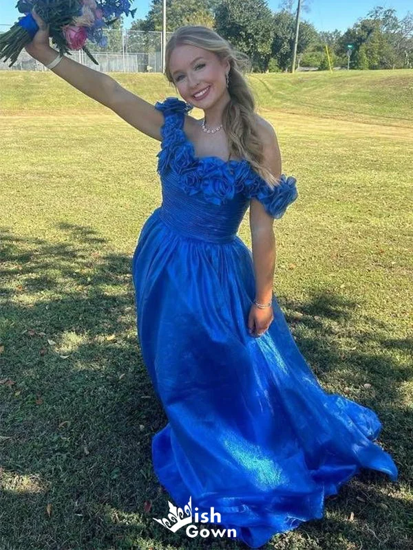 Gorgeous Blue Off Shoulder Ruffles A-line Long Party Dress Prom Dresses, WGP979 Tunics Luxurious high-end Gorgeous Blue Off Shoulder Ruffles A-line Long Party Dress Prom Dresses, WGP979 Tunics Luxurious high-end