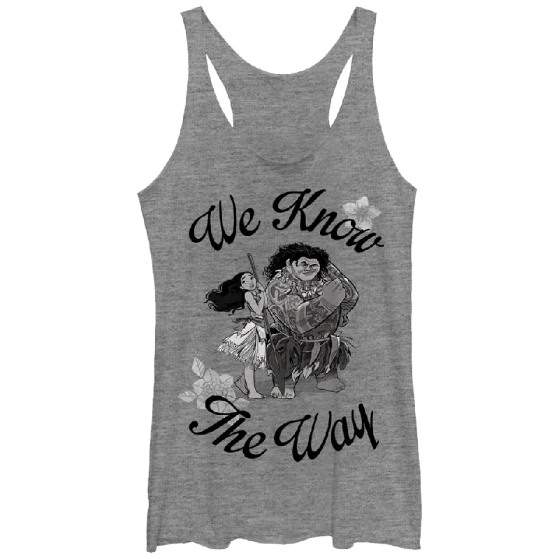 Women's Moana Know the Way Racerback Tank Top slim fit tank