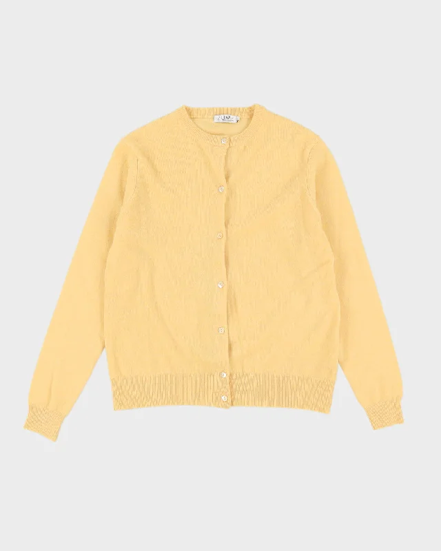 Yellow Cashmere Cardigan - S Terry Terry Cloth Terry Knit