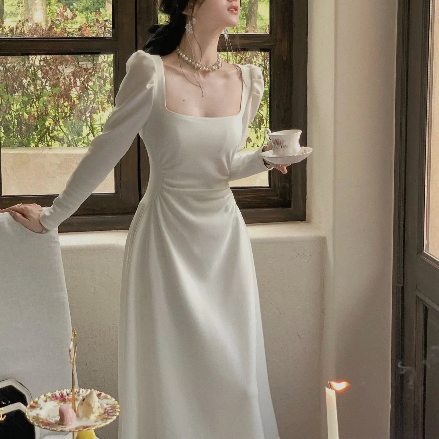 sleeve white long