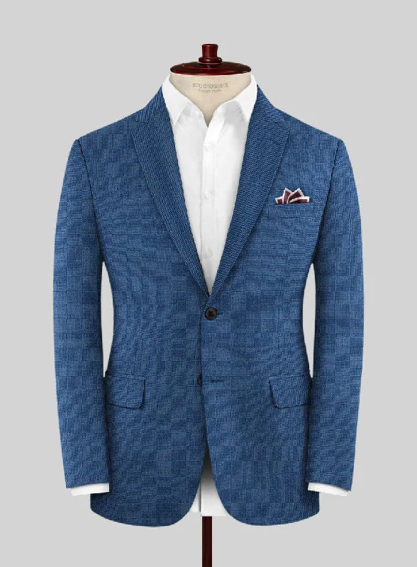 Scabal Londoner Twill Blue Wool Jacket Elasticated Jacket Padded Jacket Insulated Jacket