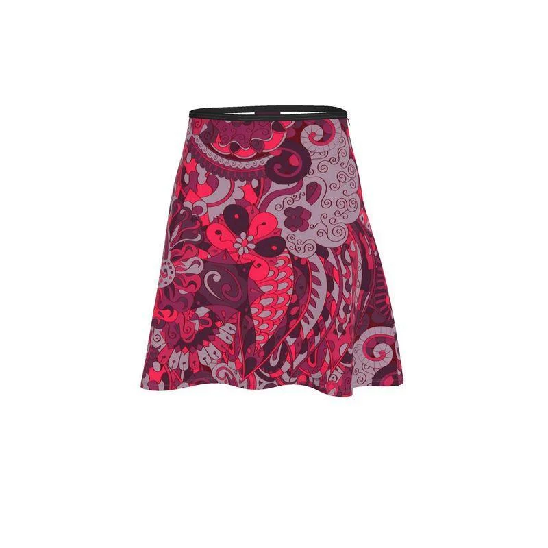 Pena Knee Length Skater Skirt lace skirt romantic