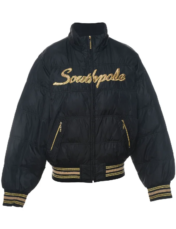 Zip Front Puffer Jacket - XL Zip Front Button Front Snap Front