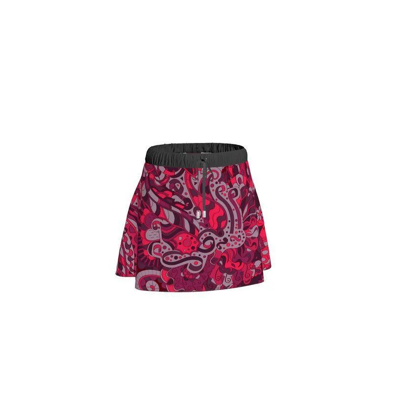Pena Elastic Waist Tie Mini Skirt silk skirt elegant
