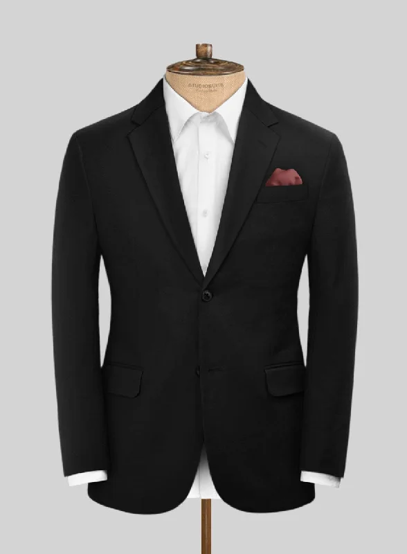 Scabal Black Cashmere Cotton Jacket Mesh Jacket Canvas Jacket Denim Jacket