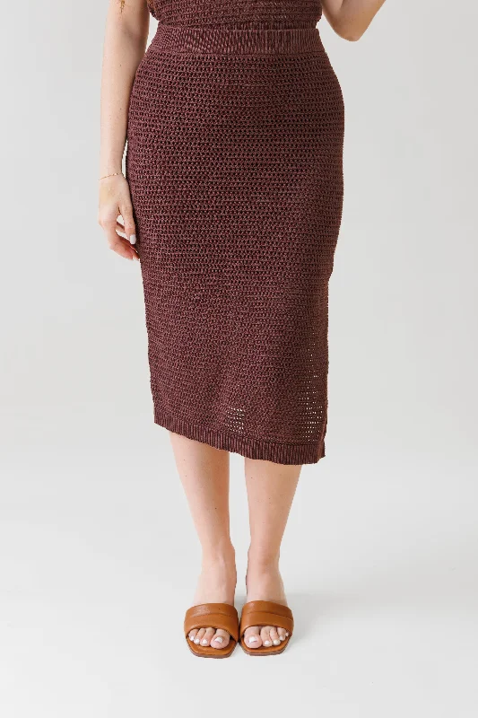 NADIA CROCHET SKIRT pleated skirt texture