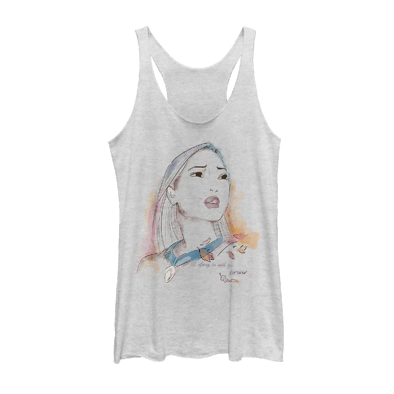 Women's Pocahontas With You Forever Racerback Tank Top bright tank top