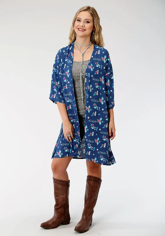 LADIES WOVEN CARDIGAN Herringbone Houndstooth Plaid