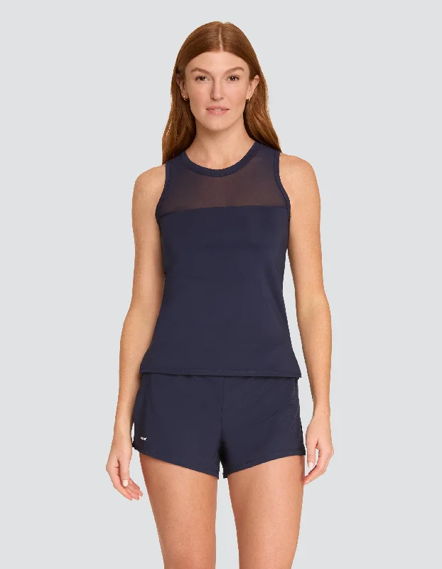 JAEDYN TANK - NAVY BLUE v-neck tank top