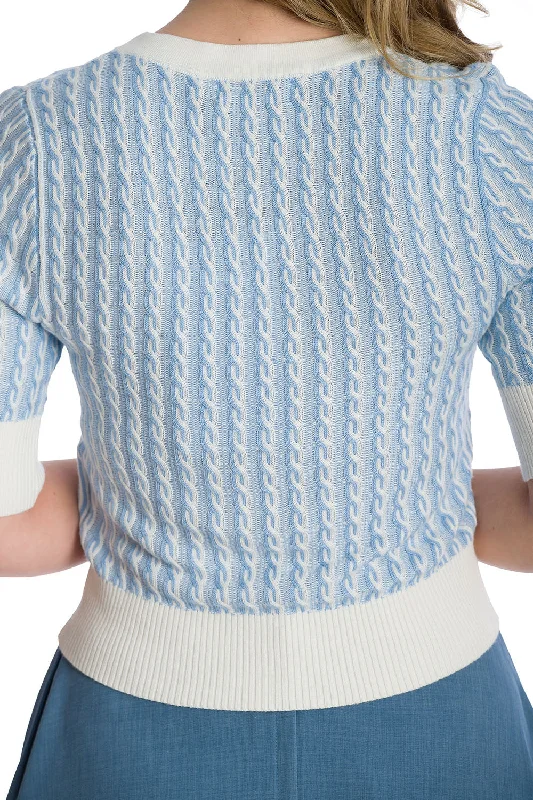 REGATTA RACE STRIPE KNIT CARDIGAN Herringbone Houndstooth Plaid