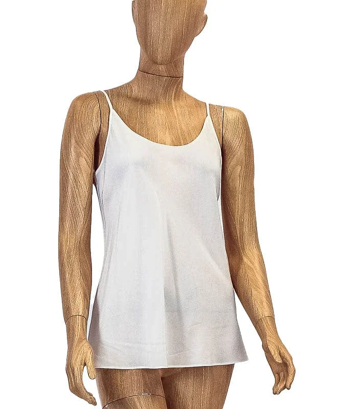 Silk Spaghetti Strap Tank cropped tank top
