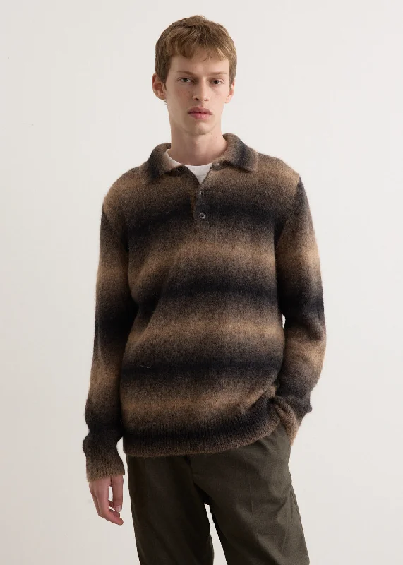 Alfie Long Sleeve Polo Cardigan Polka Dot Checkered Tartan