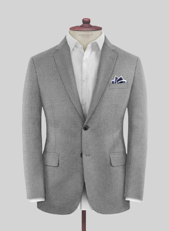 Scabal Cosmopolitan Light Gray Wool Jacket Wool Fabric Cashmere Fabric Tweed Fabric