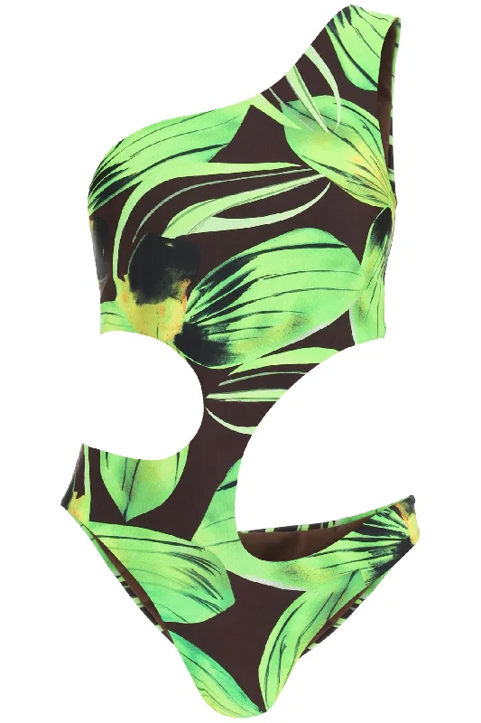 'carve' One-piece Swimsuit With Cut Outs  - Verde Bold Swimsuit Design
