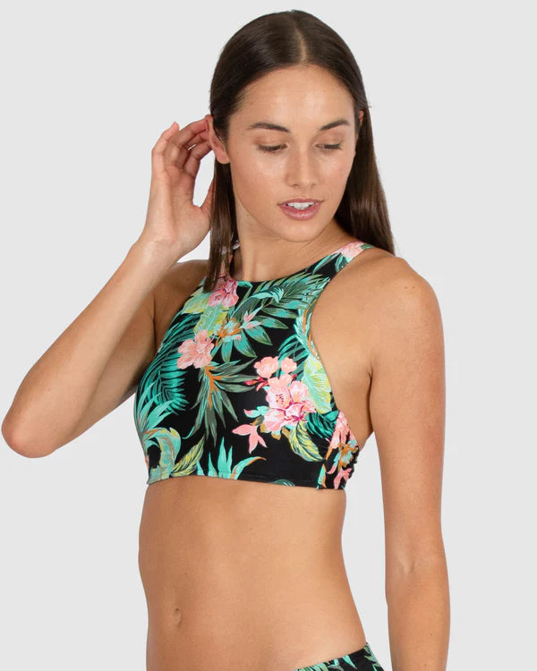 Bermuda High Neck Swim Top Luxury Swimsuit Style