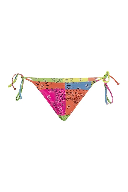 BANDANA patterned swim briefs with ties Modern High-Waisted Swimsuit