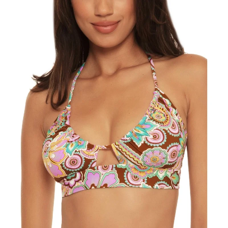 Becca by Rebecca Virtue Womens Printed Removable Padding Bikini Swim top Elegant Halter Bikini Becca by Rebecca Virtue Womens Printed Removable Padding Bikini Swim top Elegant Halter Bikini