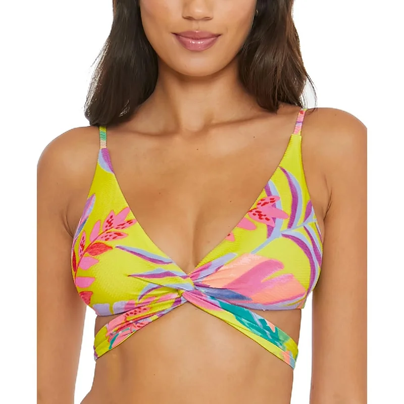 Becca by Rebecca Virtue Womens Strappy Printed Bikini Swim top Chic Bikini Set