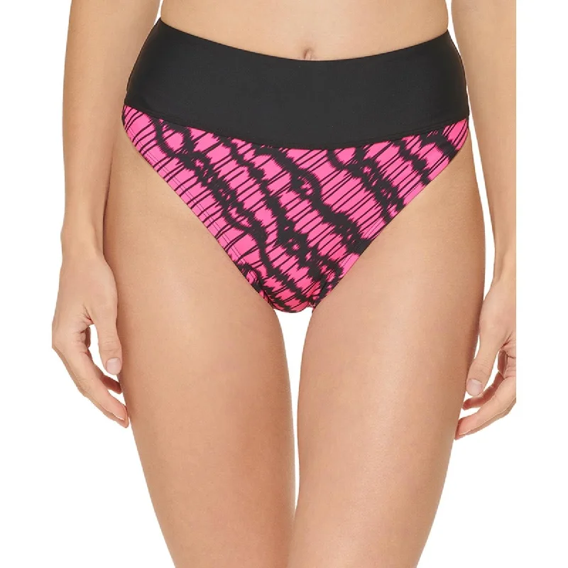 DKNY Womens High-Waist Printed Swim Bottom Separates Comfortable Tankini Set