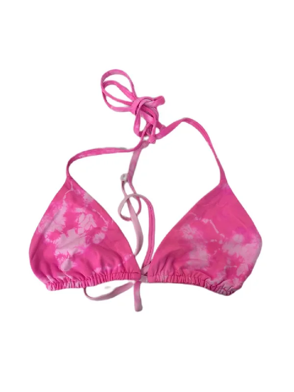 Frankies Women's Tie Die Pink Tasha Swim Top Size M NWT Two-Piece Beachwear