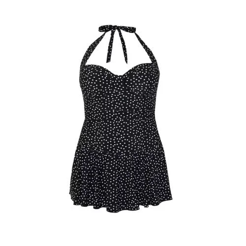 Gorgeous Womens/Ladies Spotted Skirted One Piece Swimsuit Tropical Print Bikini