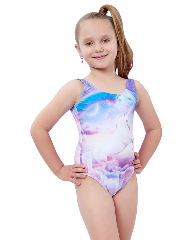 Gottex Kids Unicorn Round Neck One Piece Swimsuit Lace-Detail Bikini Set