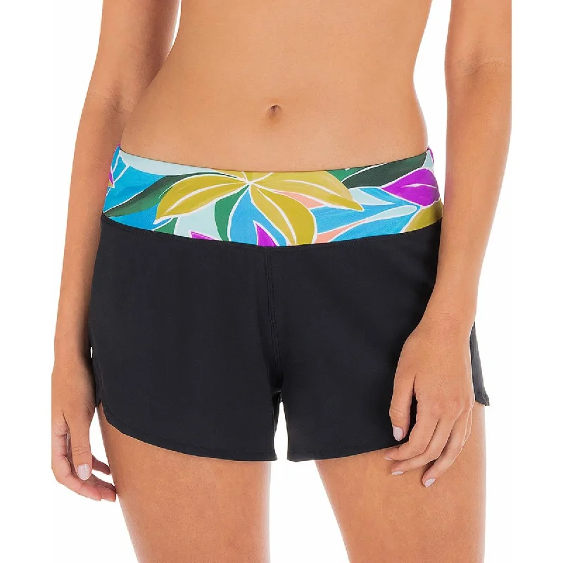 Hurley Womens Board Short 2.5" Inseam Swim Bottom Separates Vintage Swimwear Look