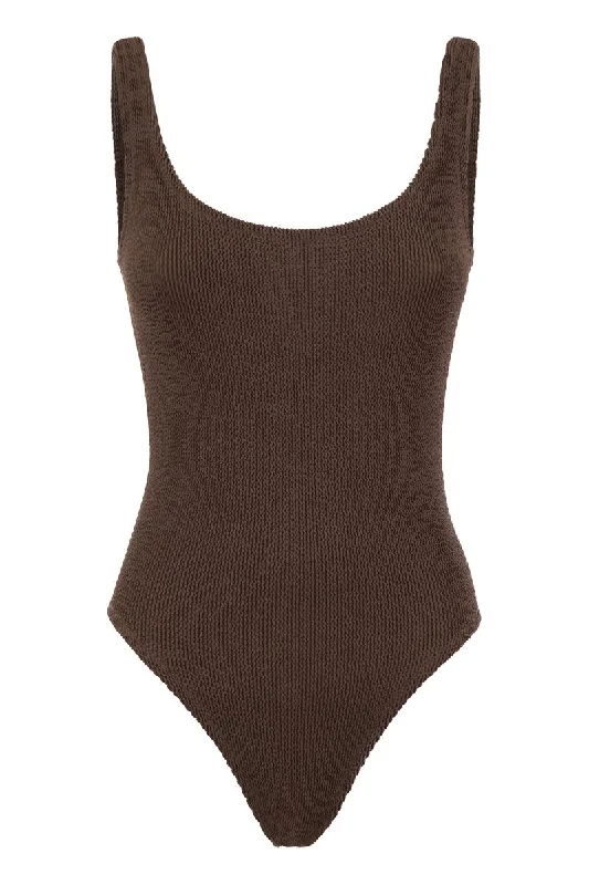 LORA - One-piece swimsuit with round neckline Full Coverage Swimsuit