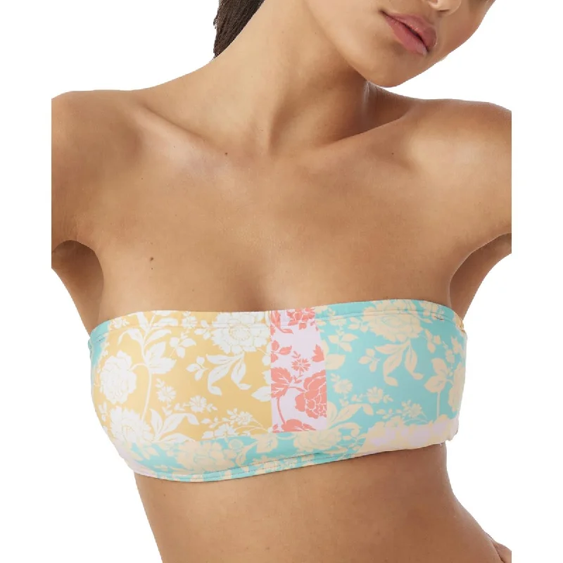 O'Neill Womens Floral Removable Straps Bikini Swim top Swim Dress with Belt