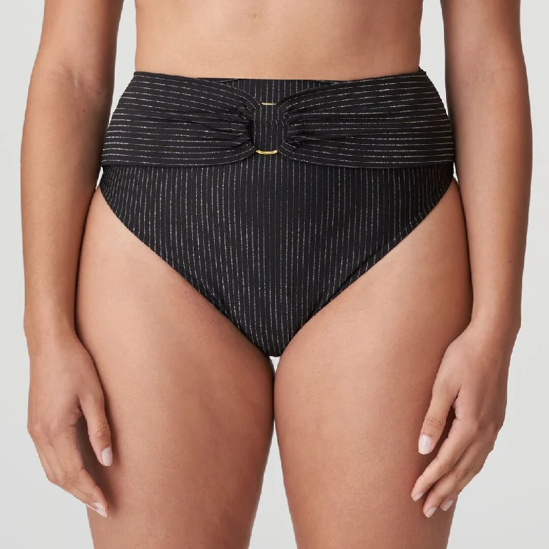 Prima Donna Swimwear Solta High Waist Bikini Bottom 4010151 Mesh Panel Swimwear