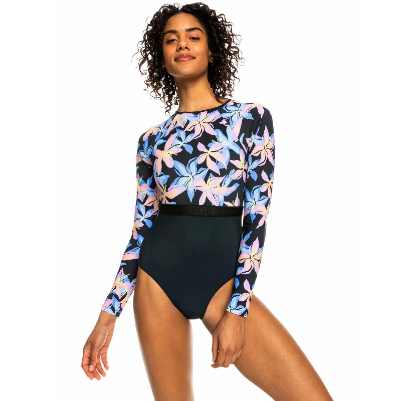 Roxy Womens Active Long Sleeve One Piece Swim Suit Monokini Swimsuit Design
