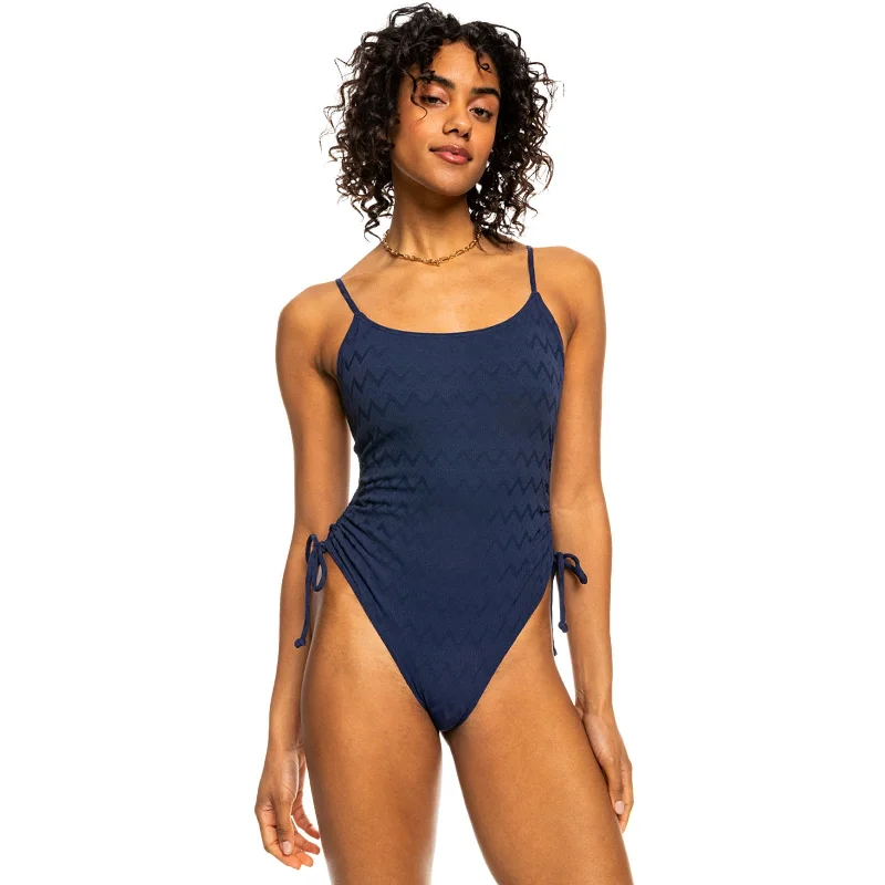 Roxy Womens Current Coolness One-Piece Swimsuit Mesh Detail Bikini