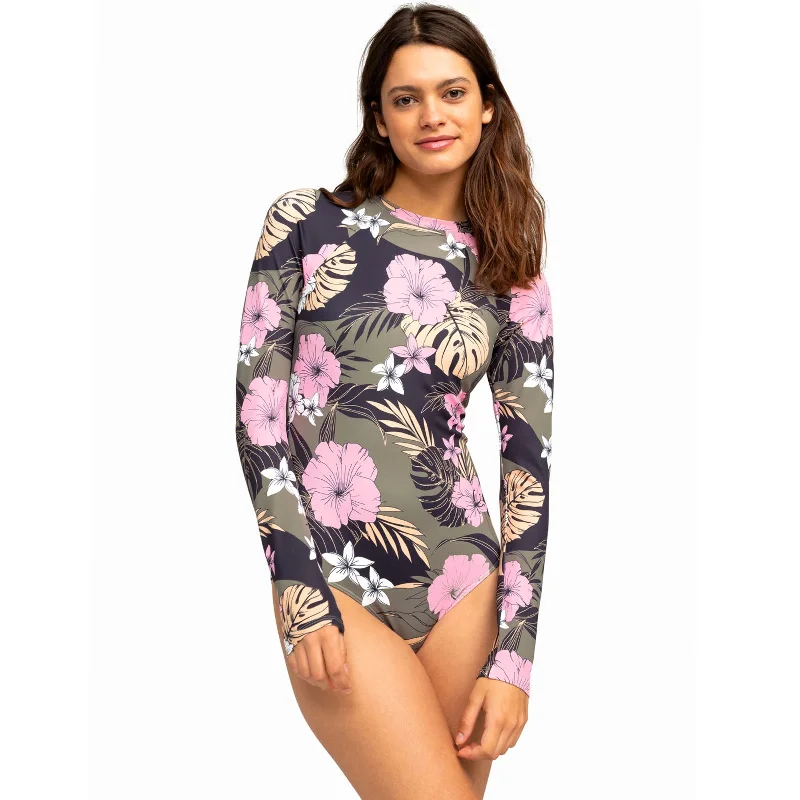 Roxy Womens Roxy Pro The Overhead One-Piece Swimsuit Shiny One-Piece Swimsuit