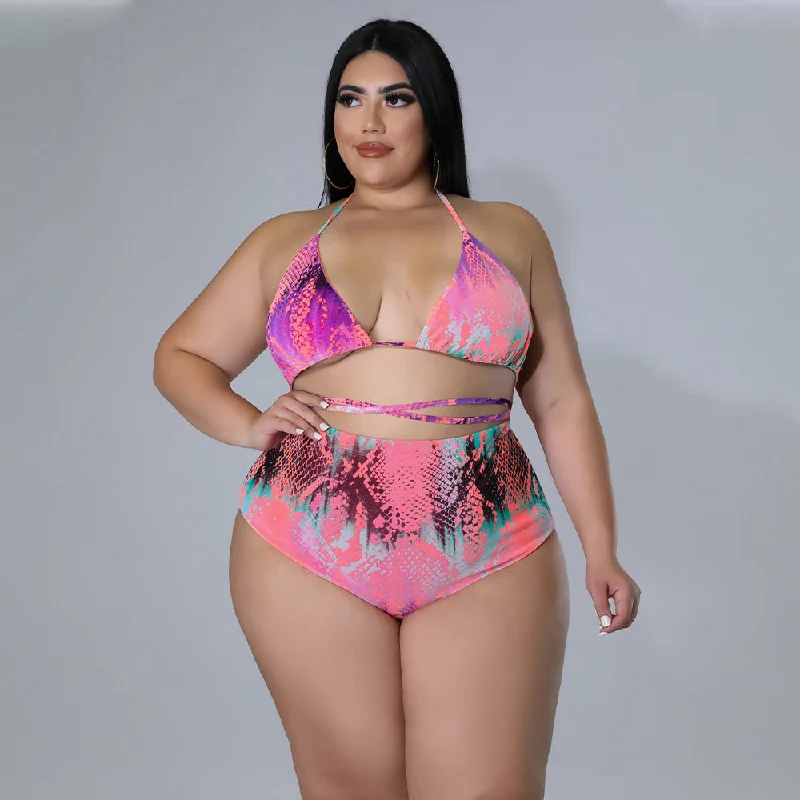 Summer Beach Sexy Special Printed Swimsuit Mesh Three Piece Set Strapless Swimsuit Top Summer Beach Sexy Special Printed Swimsuit Mesh Three Piece Set Strapless Swimsuit Top