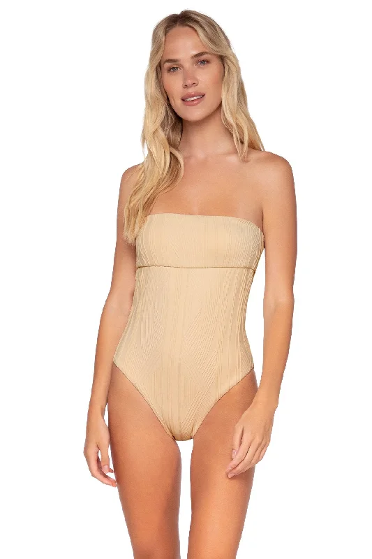 SWIM SYSTEMS SANDSTONE CECILIA ONE PIECE Elegant Ruffle Swimsuit