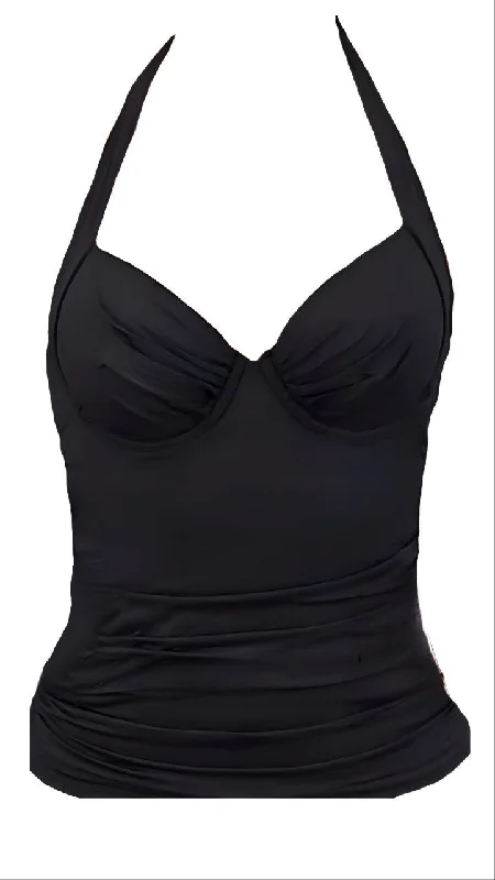 TOMMY BAHAMA Women's Black Pearl Full Coverage Swim Top #31037 NWT Crisscross Back Swimsuit TOMMY BAHAMA Women's Black Pearl Full Coverage Swim Top #31037 NWT Crisscross Back Swimsuit