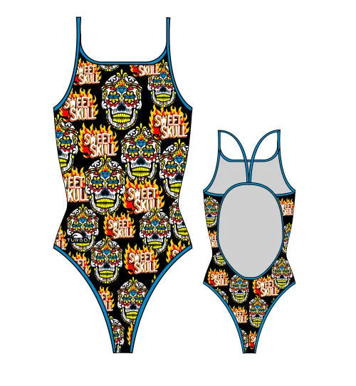 TURBO Skulls - 896592-0099 - Thin Strap Womens Swimsuit / Swimwear / Costume - Swimming Stylish Cover-Up Set