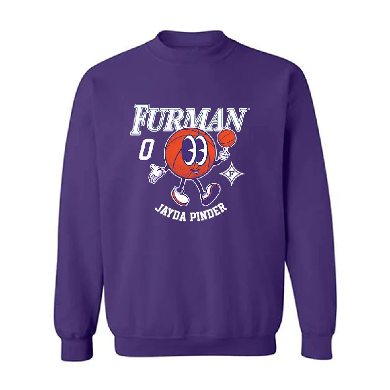 Furman - NCAA Women's Basketball : Jayda Pinder - Fashion Shersey Crewneck Sweatshirt Hoodie with Lace Feminine Delicate Furman - NCAA Women's Basketball : Jayda Pinder - Fashion Shersey Crewneck Sweatshirt Hoodie with Lace Feminine Delicate