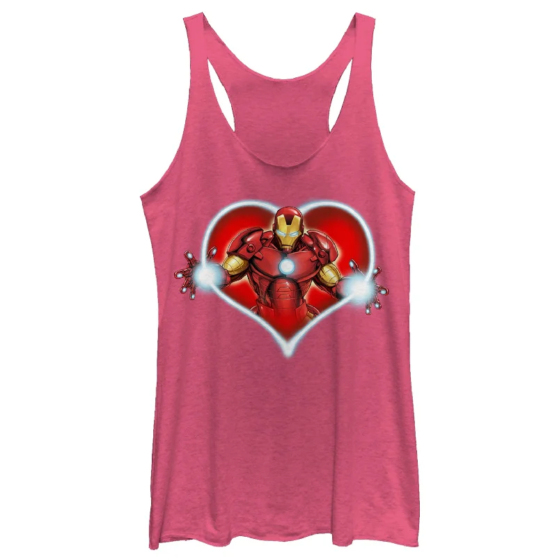 Women's Marvel Valentine's Day Iron Man Heart Frame Racerback Tank Top sexy tank top Women's Marvel Valentine's Day Iron Man Heart Frame Racerback Tank Top sexy tank top